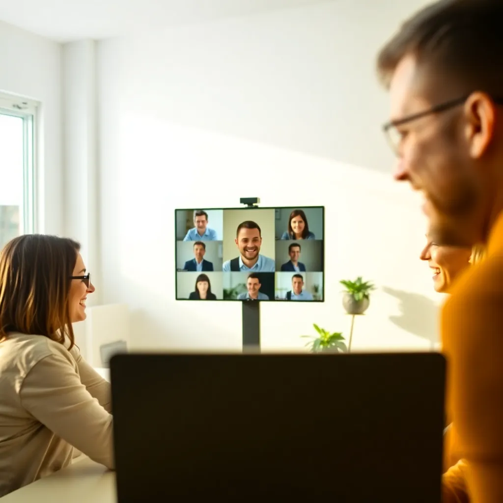 Team communiceert via moderne samenwerkingstools