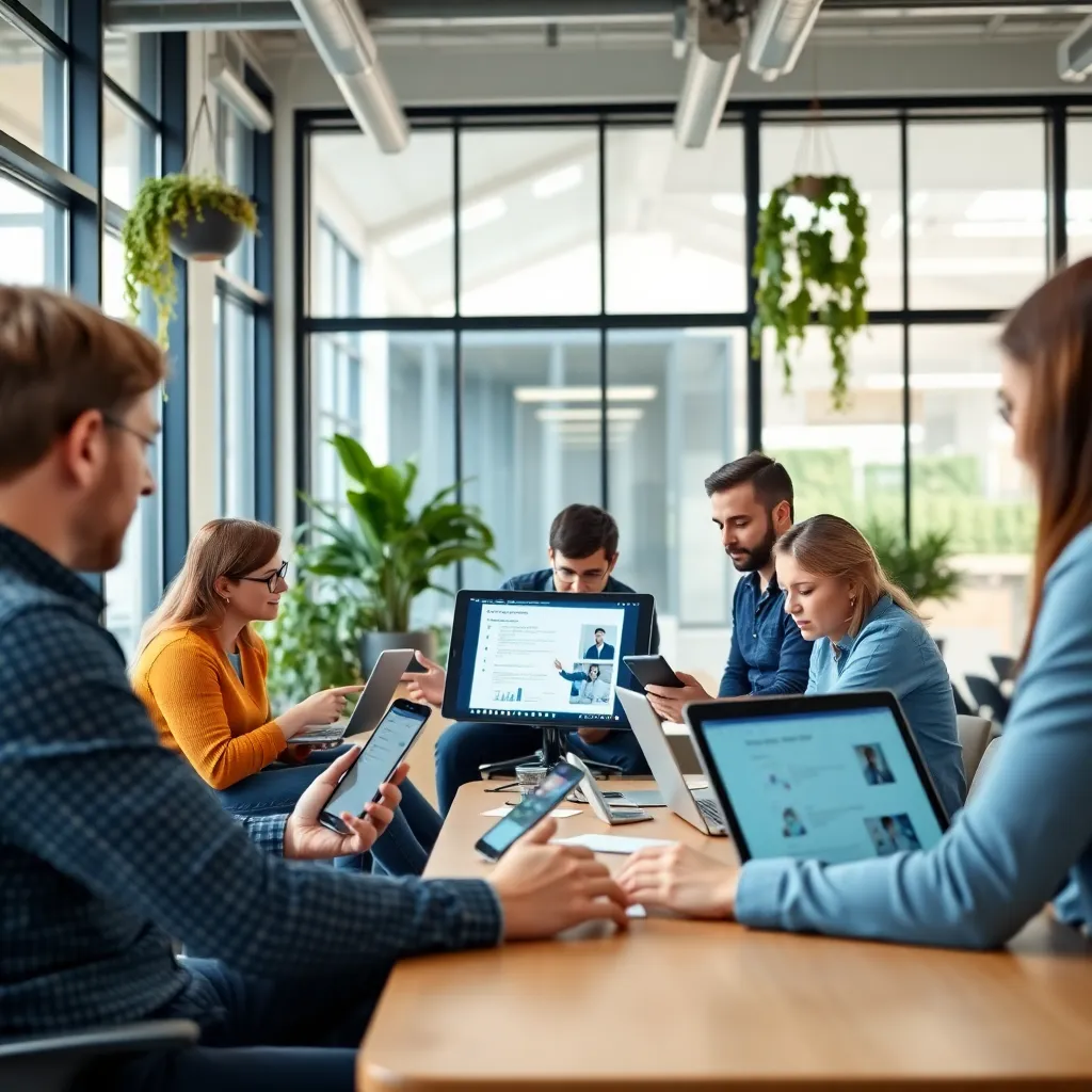 Professionele taakmanagement software interface op laptop