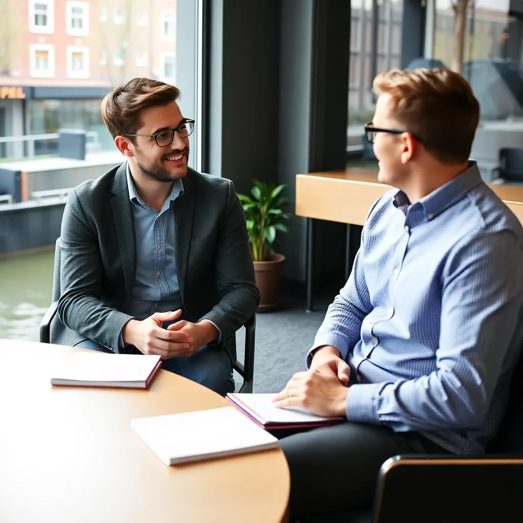 Leidinggevende geeft feedback aan teamlid na gedelegeerde taak